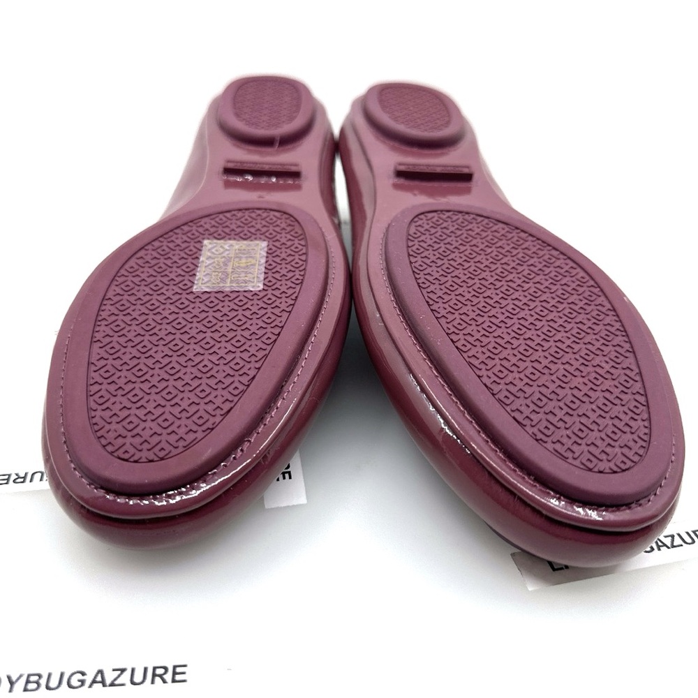 NWOB with dust bag TORY BURCH Minnie Travel Ballet Flats Patent Leather Size 7.5 - Picture 10 of 12